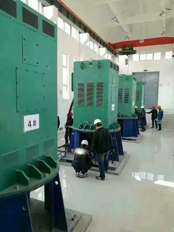 YKK7108-16某污水处理厂使用我厂的立式高压电机安装现场